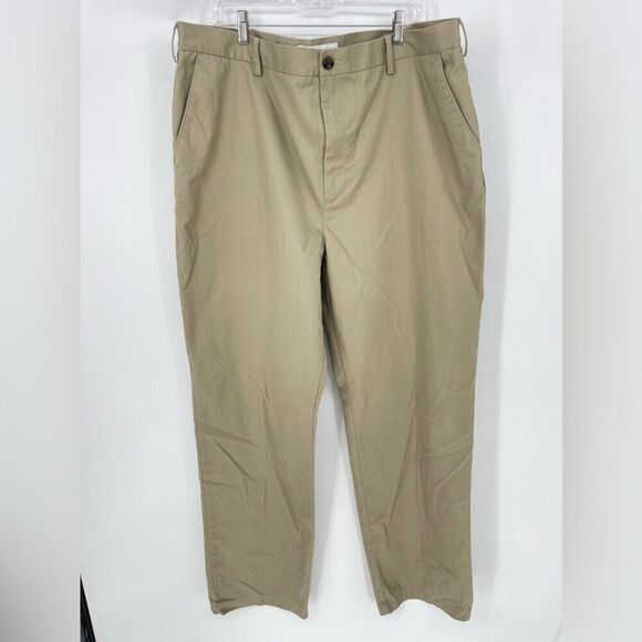 Men's Amazon essential khaki‎ tan pants size 42 x 34 - Picture 1 of 5